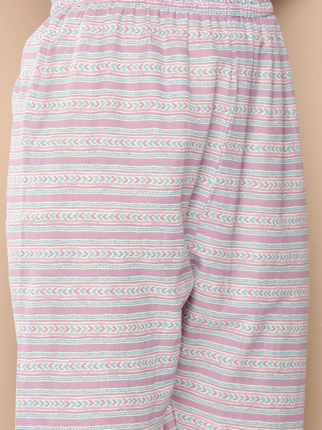 Women Lavender Printed Straight Kurta With Palazzo & Dupatta | LASVINI - Redefining Indian Fashion with Elegance