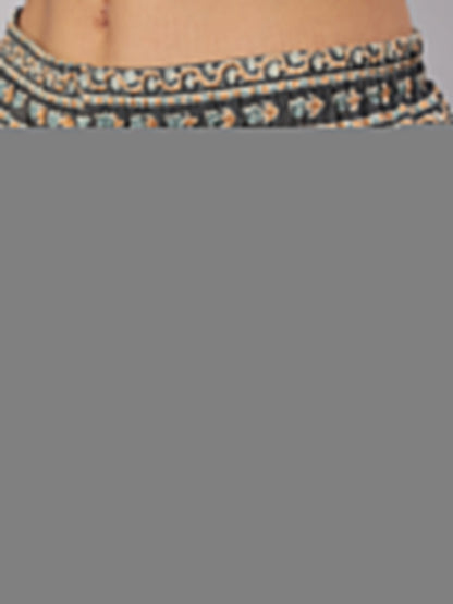 Women Grey Printed Straight Kurta With Trouser | LASVINI - Redefining Indian Fashion with Elegance