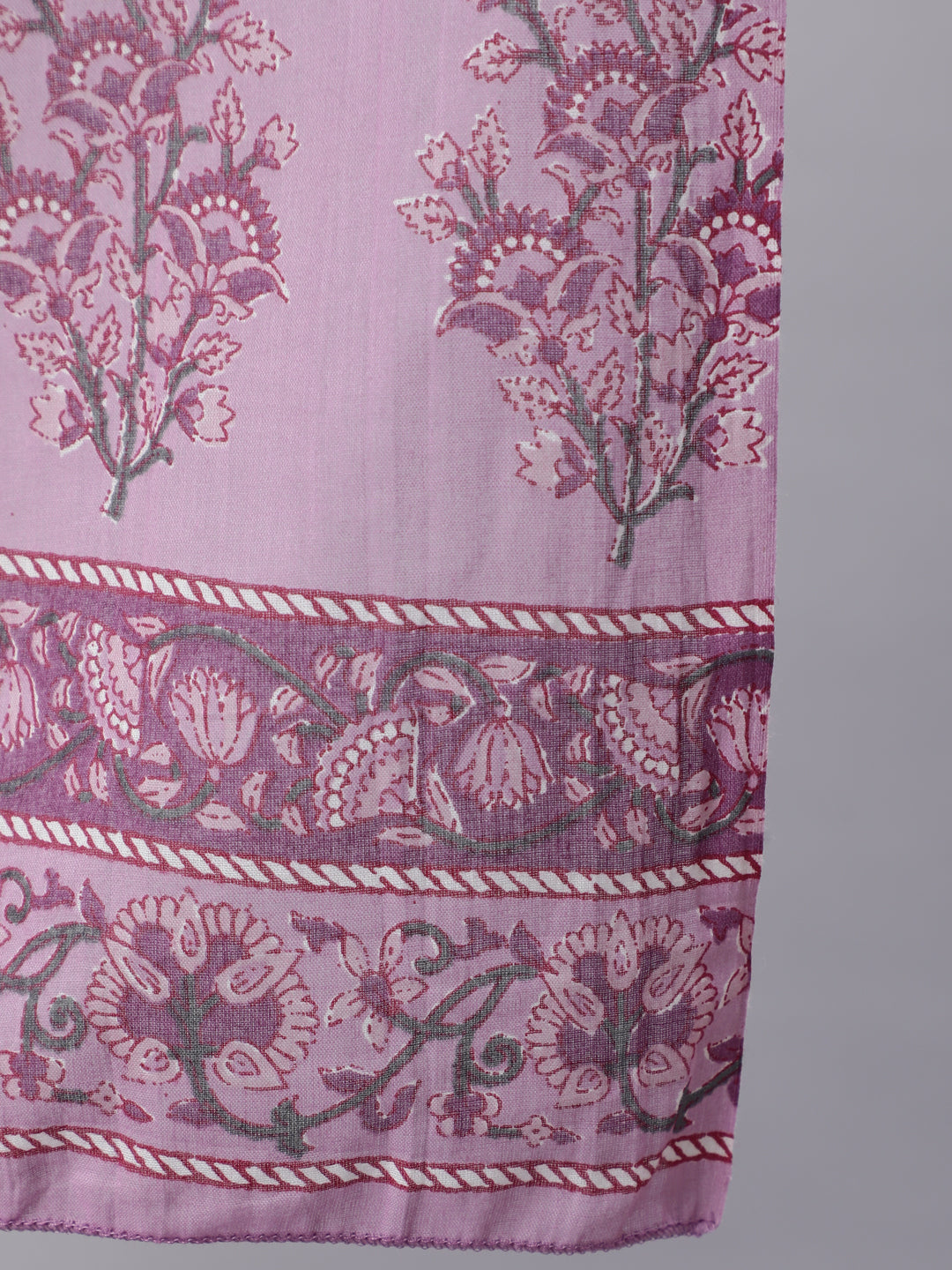 Women Lavender Floral Printed Kurta With Palazzo And Dupatta | LASVINI - Redefining Indian Fashion with Elegance