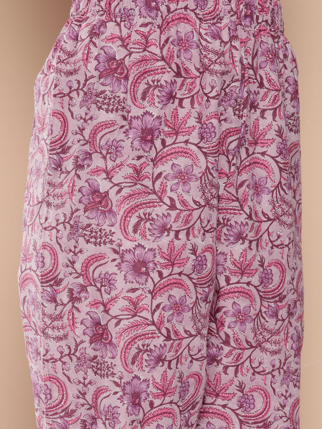 Women Lavender Floral Printed Kurta With Trouser And Dupatta | LASVINI - Redefining Indian Fashion with Elegance