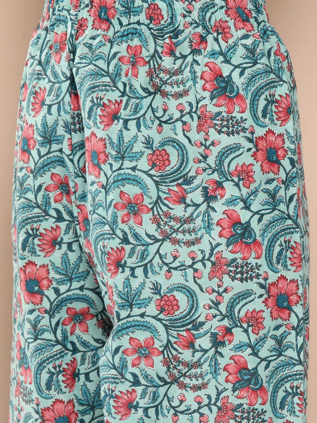 Women Sea Green Printed Flared Kurta And Trouser With Dupatta | LASVINI - Redefining Indian Fashion with Elegance