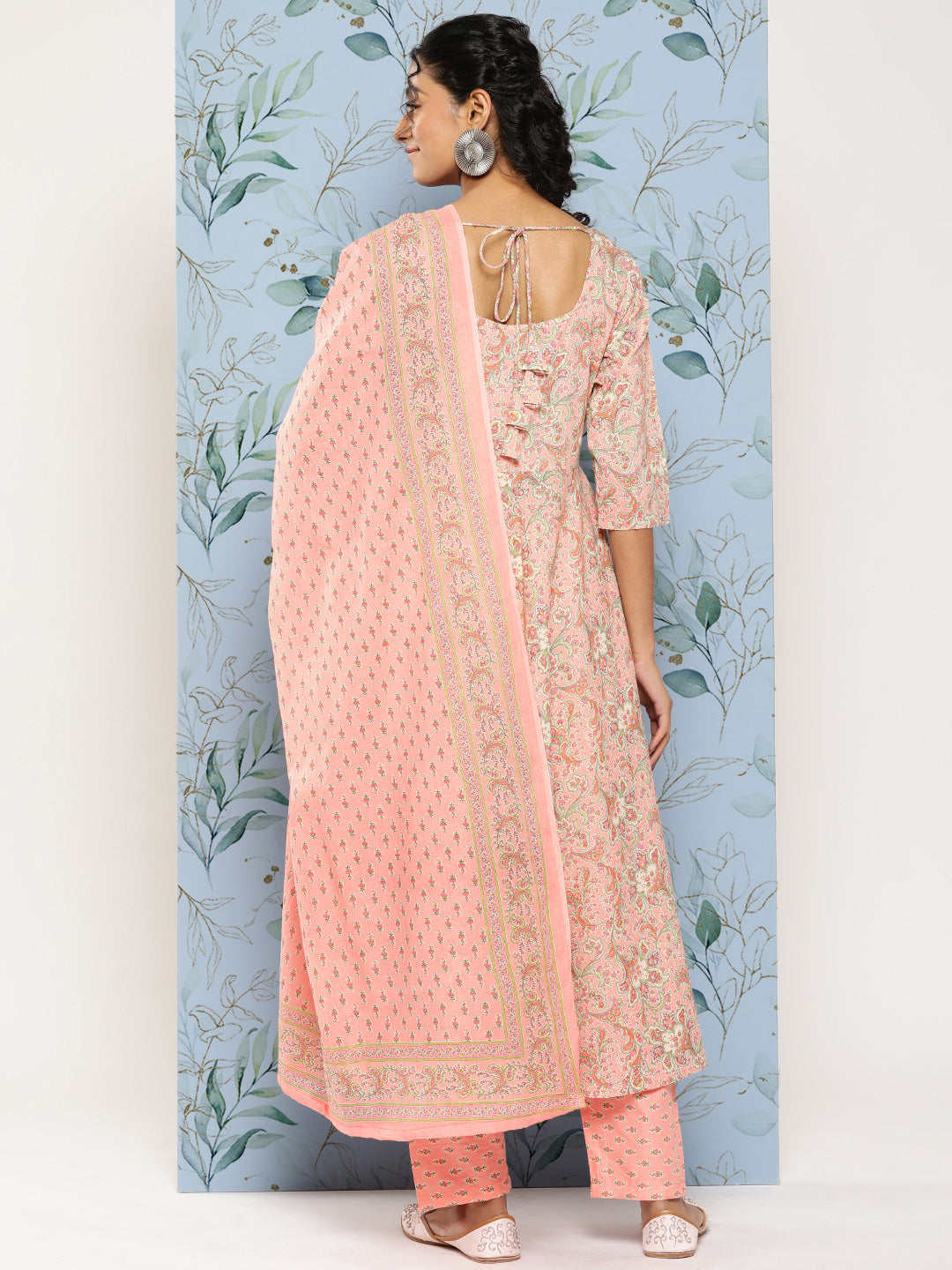 Women Pink Ethnic Printed Kurta With Palazzo And Dupatta | LASVINI - Redefining Indian Fashion with Elegance
