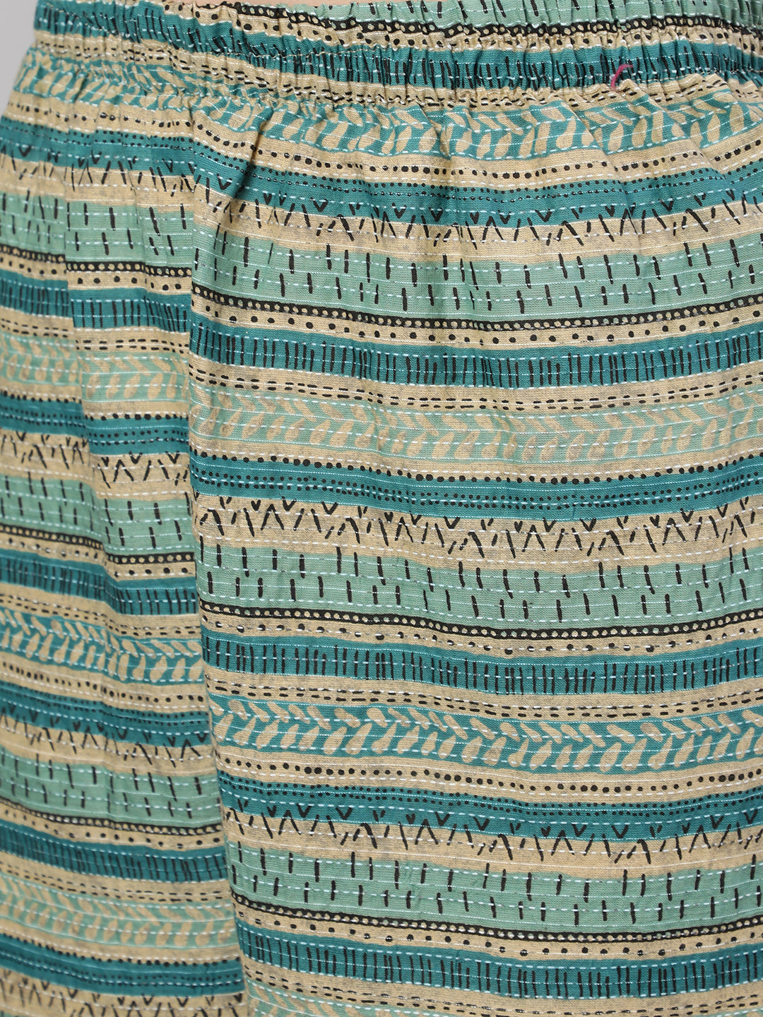 Women Beige Ethnic Printed Straight Kurta With Culottes Palazzo | LASVINI - Redefining Indian Fashion with Elegance