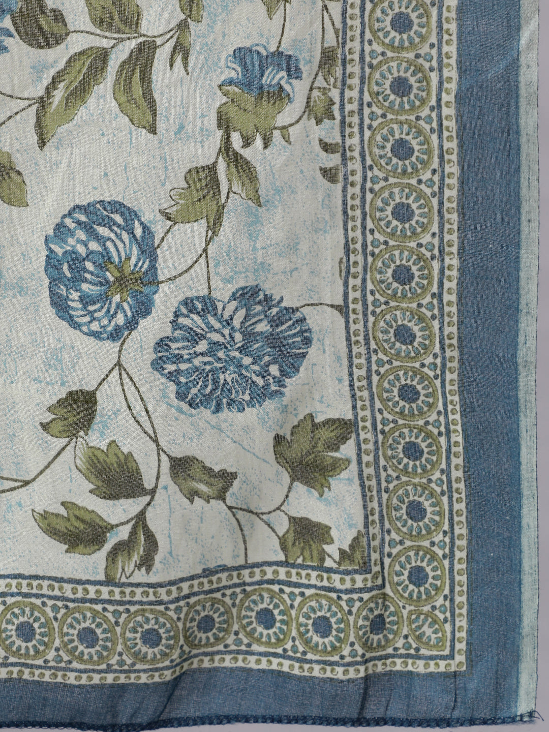 Women Grey Floral Printed Flared Kurta With Trouser And Dupatta | LASVINI - Redefining Indian Fashion with Elegance