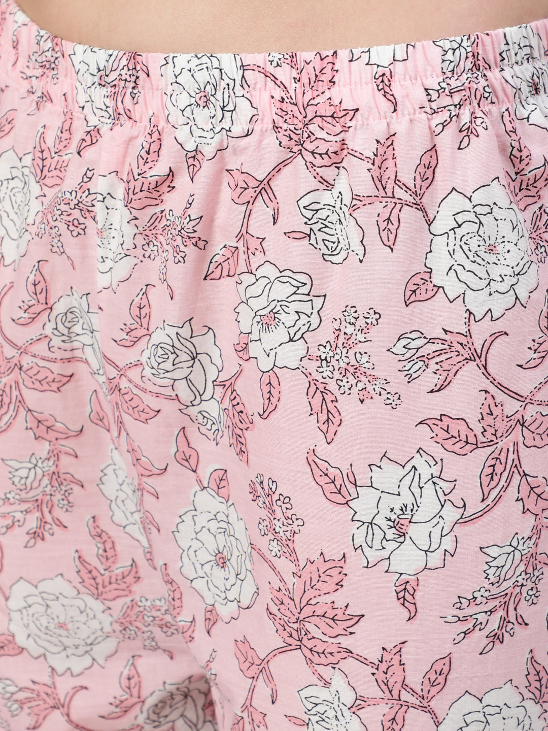 Women Pink Floral Printed Anarkali Kurta With Trouser And Dupatta | LASVINI - Redefining Indian Fashion with Elegance