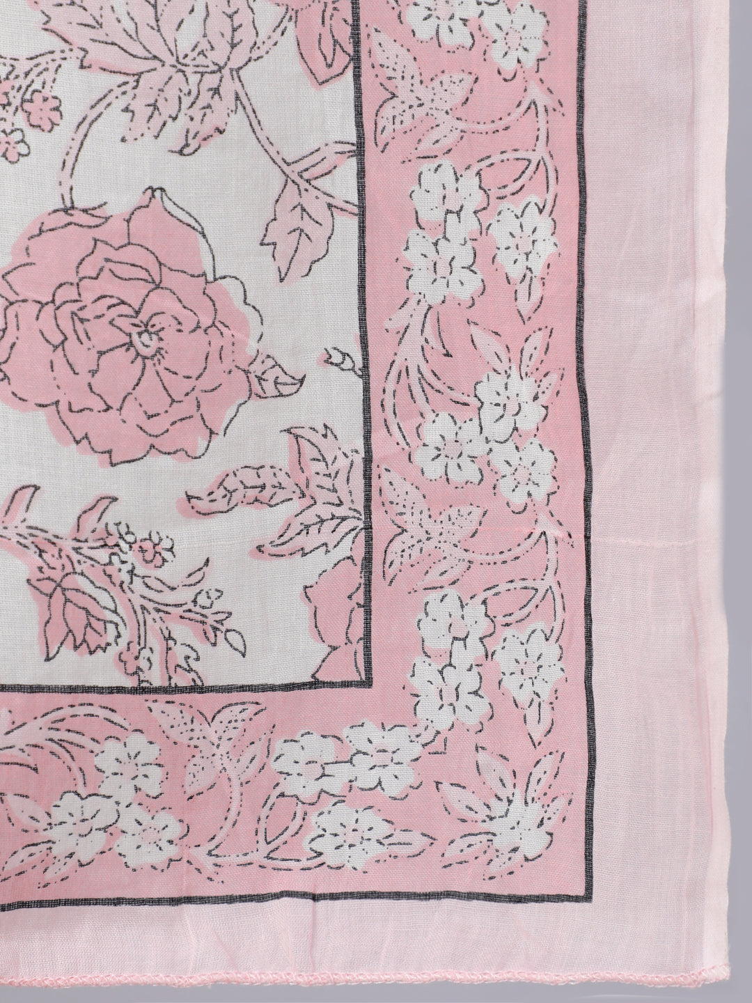 Women Pink Floral Printed Anarkali Kurta With Trouser And Dupatta | LASVINI - Redefining Indian Fashion with Elegance