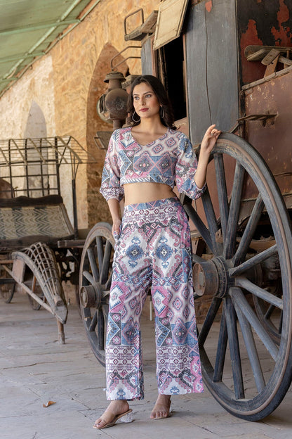 Women Multi Printed Co-Ord Set | LASVINI - Redefining Indian Fashion with Elegance