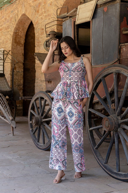 Women Multi Printed Co-Ord Set | LASVINI - Redefining Indian Fashion with Elegance
