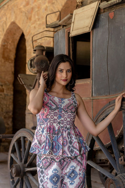 Women Multi Printed Co-Ord Set | LASVINI - Redefining Indian Fashion with Elegance