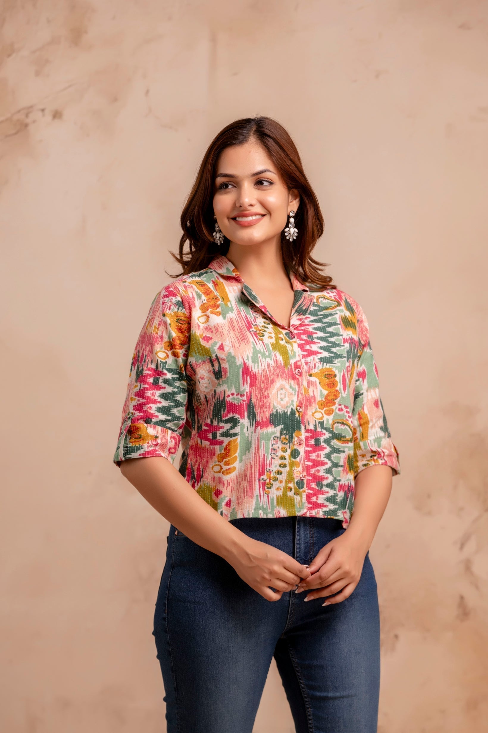 Women Multicolor Printed Straight Tunic | LASVINI - Redefining Indian Fashion with Elegance