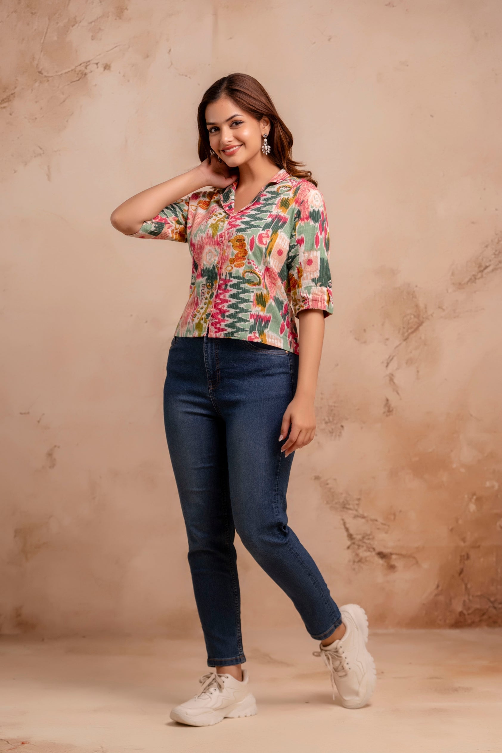 Women Multicolor Printed Straight Tunic | LASVINI - Redefining Indian Fashion with Elegance