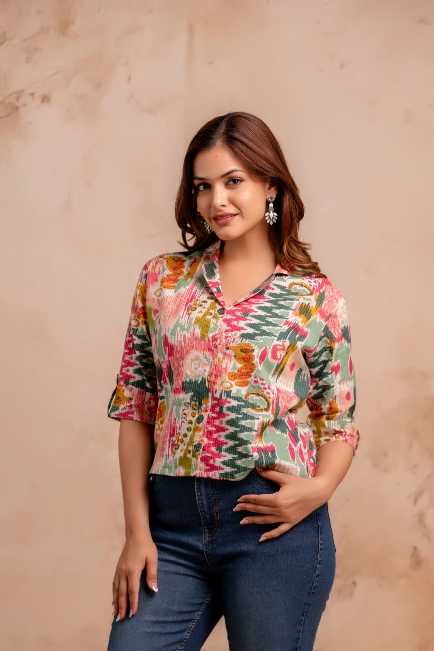Women Multicolor Printed Straight Tunic | LASVINI - Redefining Indian Fashion with Elegance