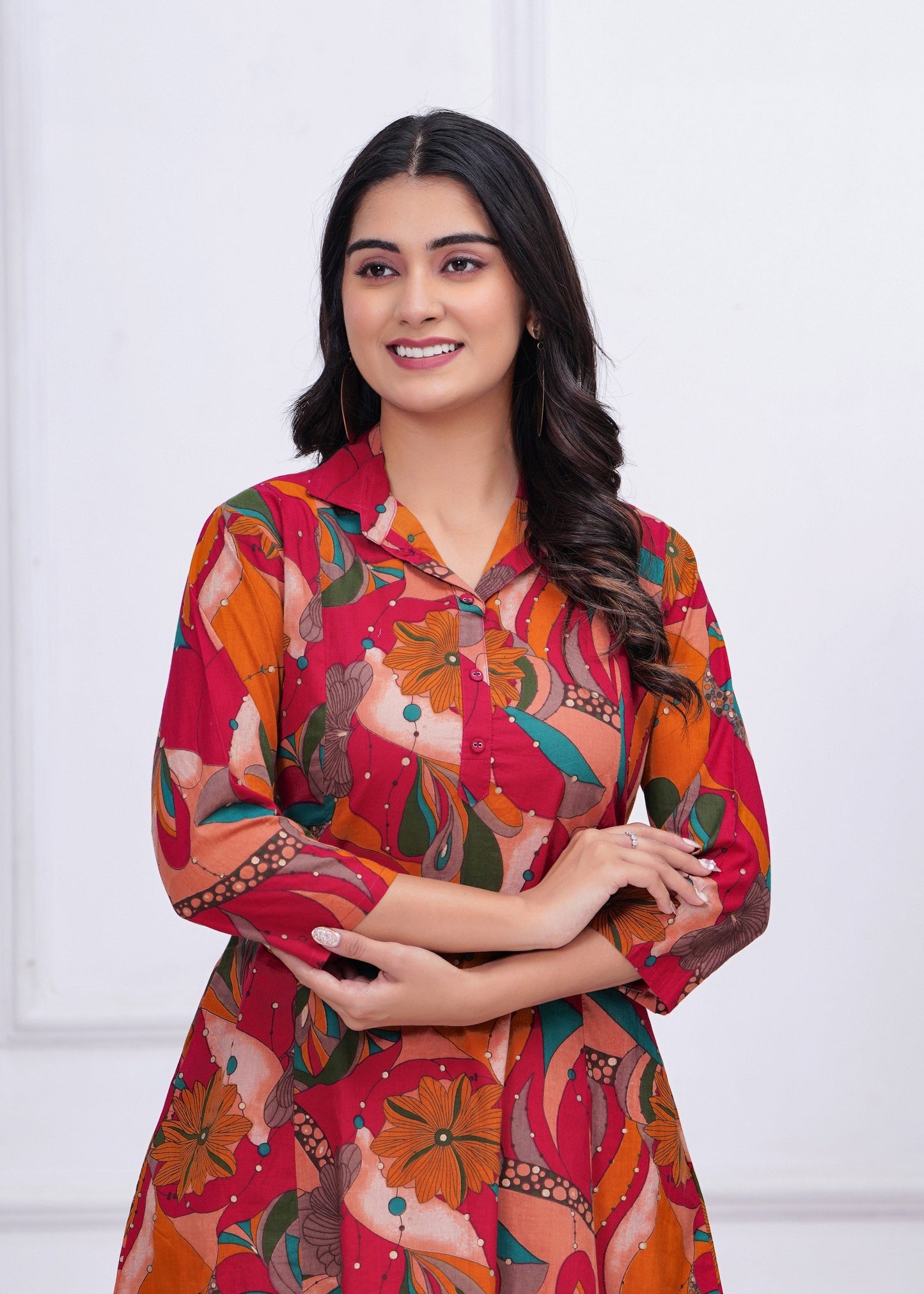Pink Printed Co-Ord set for Women | LASVINI - Redefining Indian Fashion with Elegance