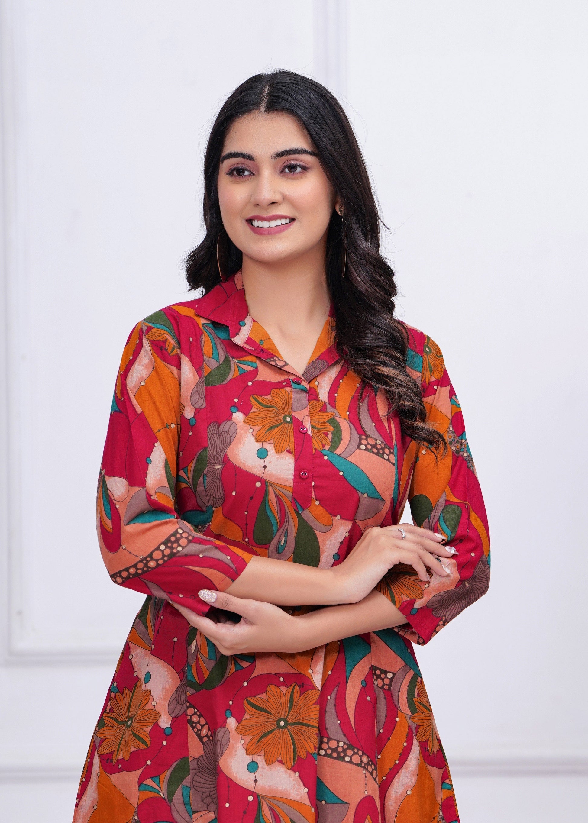 Pink Printed Co-Ord set for Women | LASVINI - Redefining Indian Fashion with Elegance