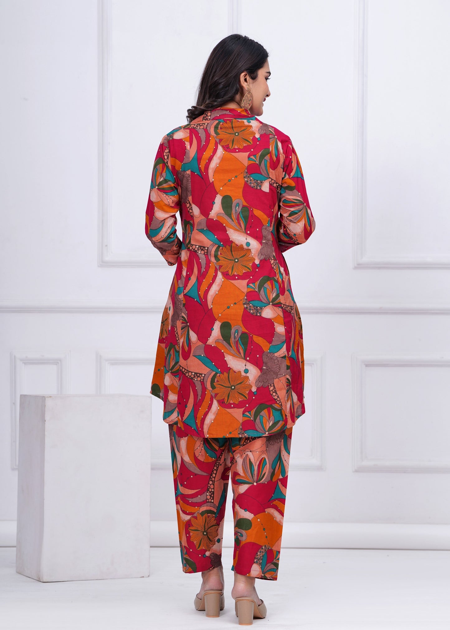 Pink Printed Co-Ord set for Women | LASVINI - Redefining Indian Fashion with Elegance