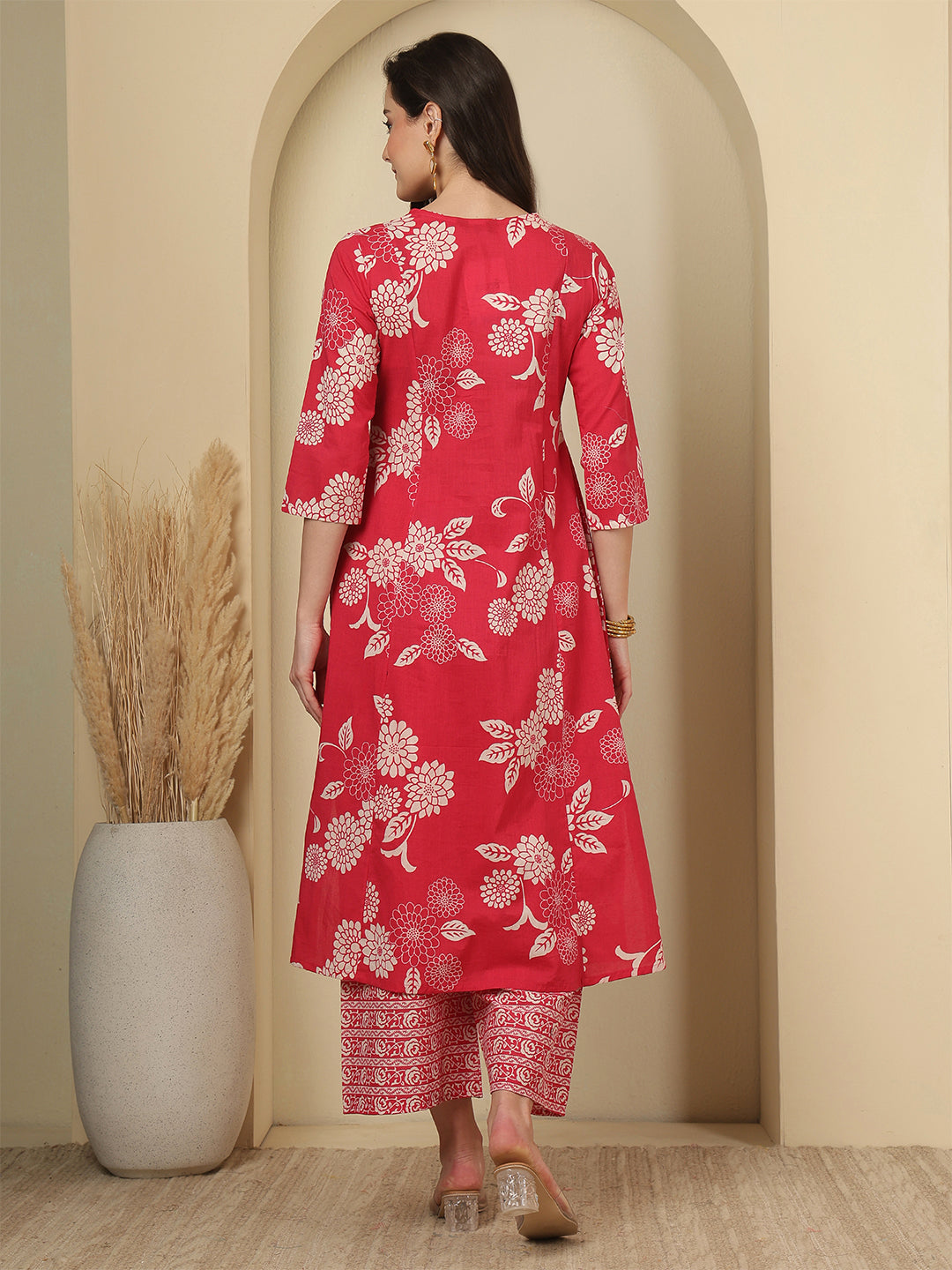 Pink Printed Co-Ord Set for Women | LASVINI - Redefining Indian Fashion with Elegance