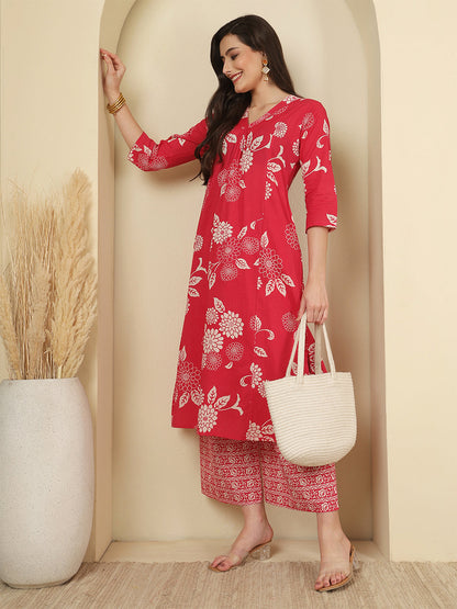 Pink Printed Co-Ord Set for Women | LASVINI - Redefining Indian Fashion with Elegance