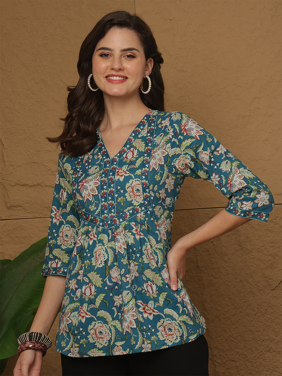 Floral Printed Top for Women | LASVINI - Redefining Indian Fashion with Elegance