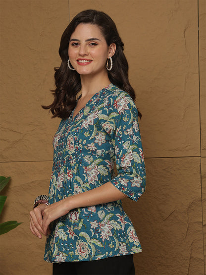 Floral Printed Top for Women | LASVINI - Redefining Indian Fashion with Elegance