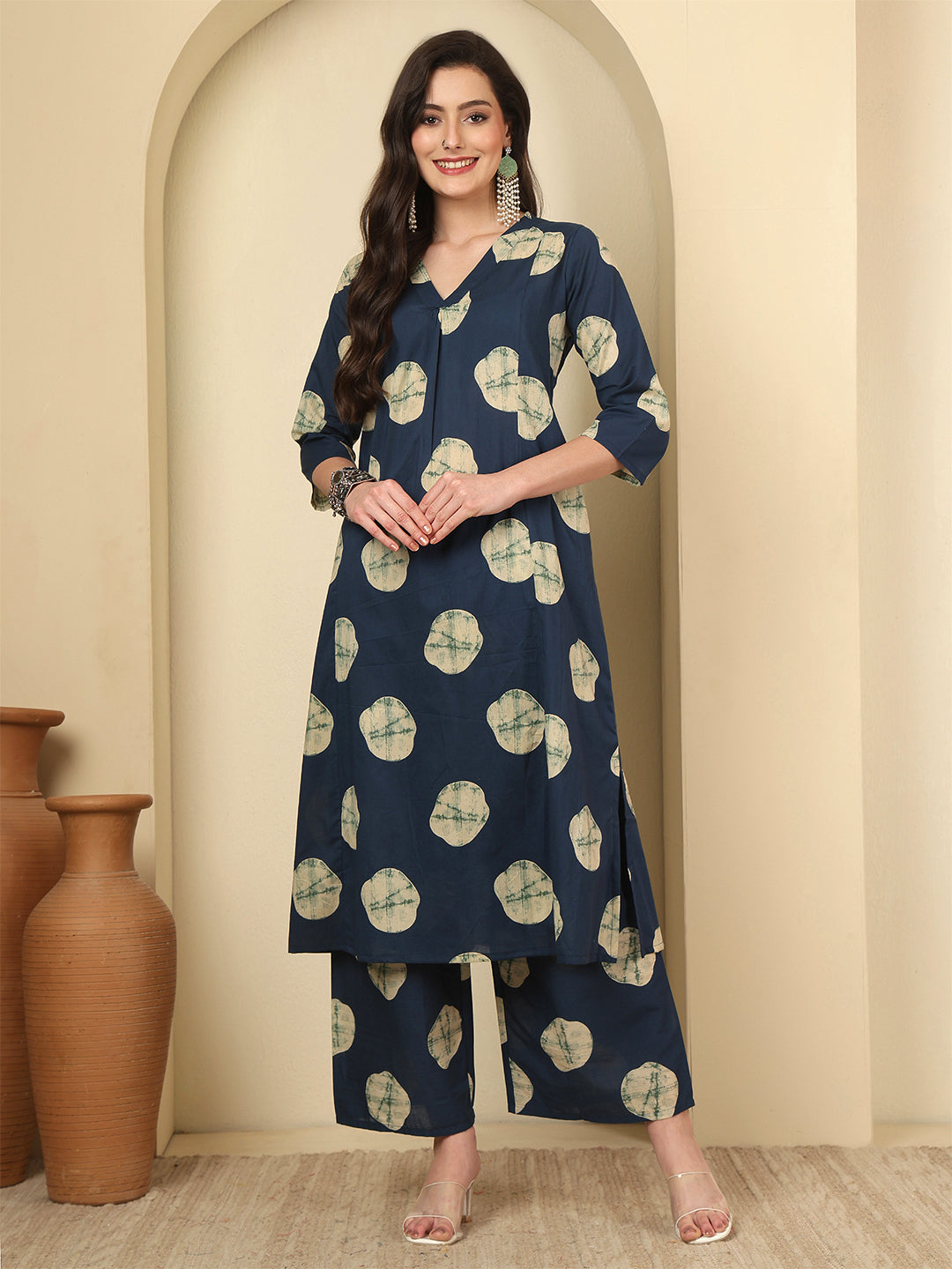 Blue Printed Co-Ord Set for Women | LASVINI - Redefining Indian Fashion with Elegance