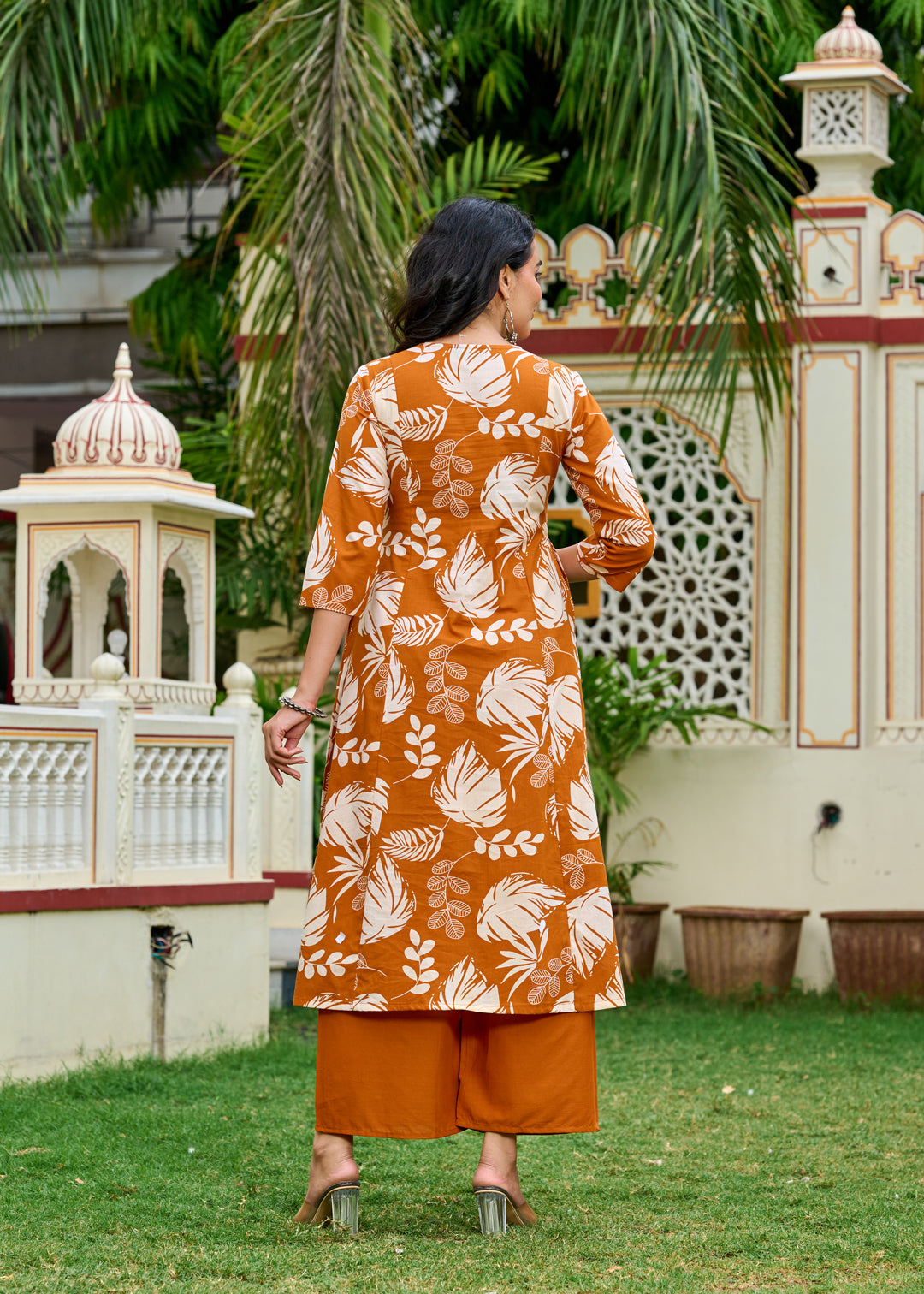 Rust Printed Co-Ord Set for Women | LASVINI - Redefining Indian Fashion with Elegance