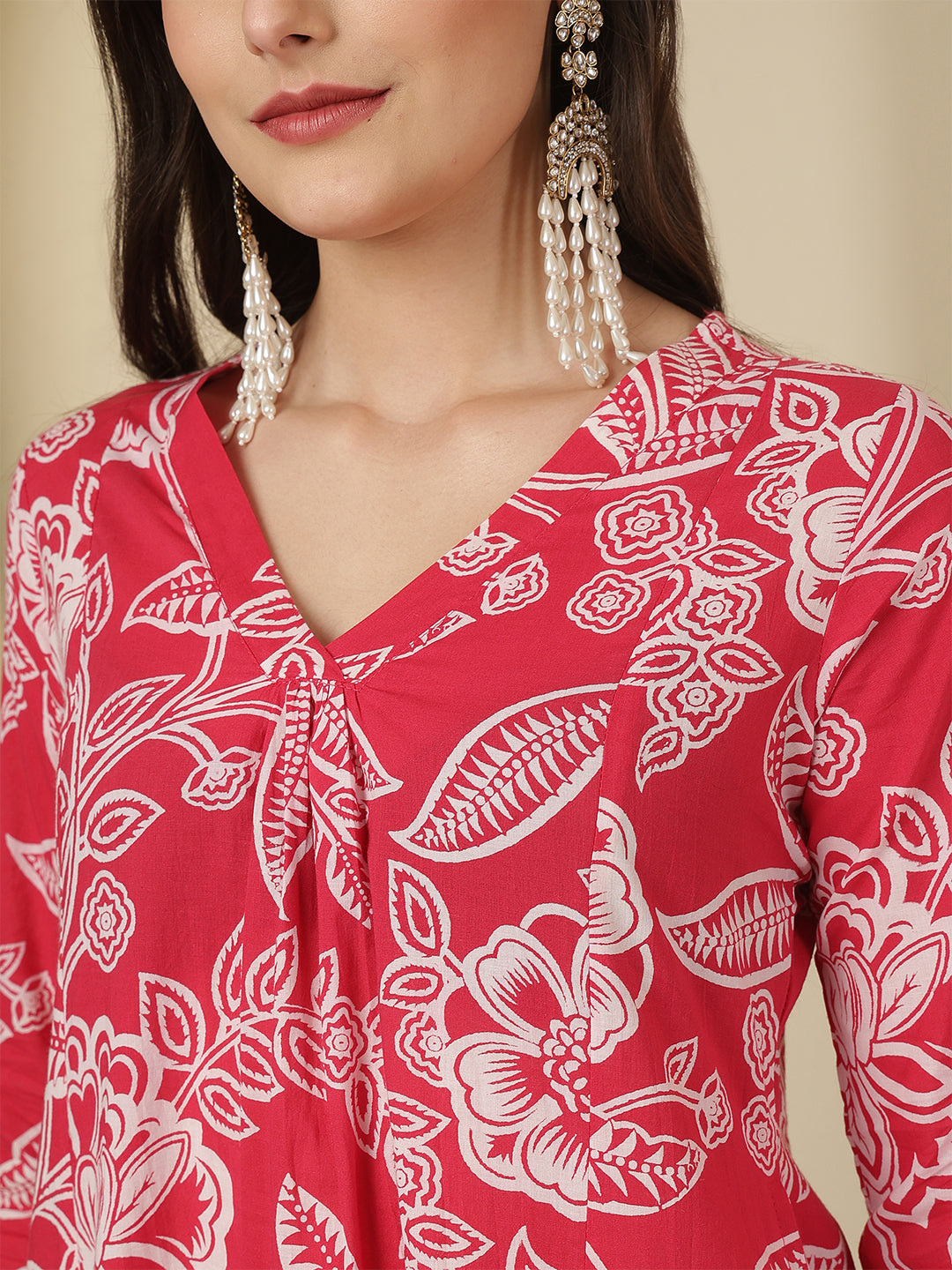 Pink Printed Co-Ord Set for Women | LASVINI - Redefining Indian Fashion with Elegance