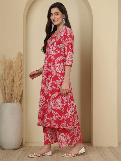 Pink Printed Co-Ord Set for Women | LASVINI - Redefining Indian Fashion with Elegance