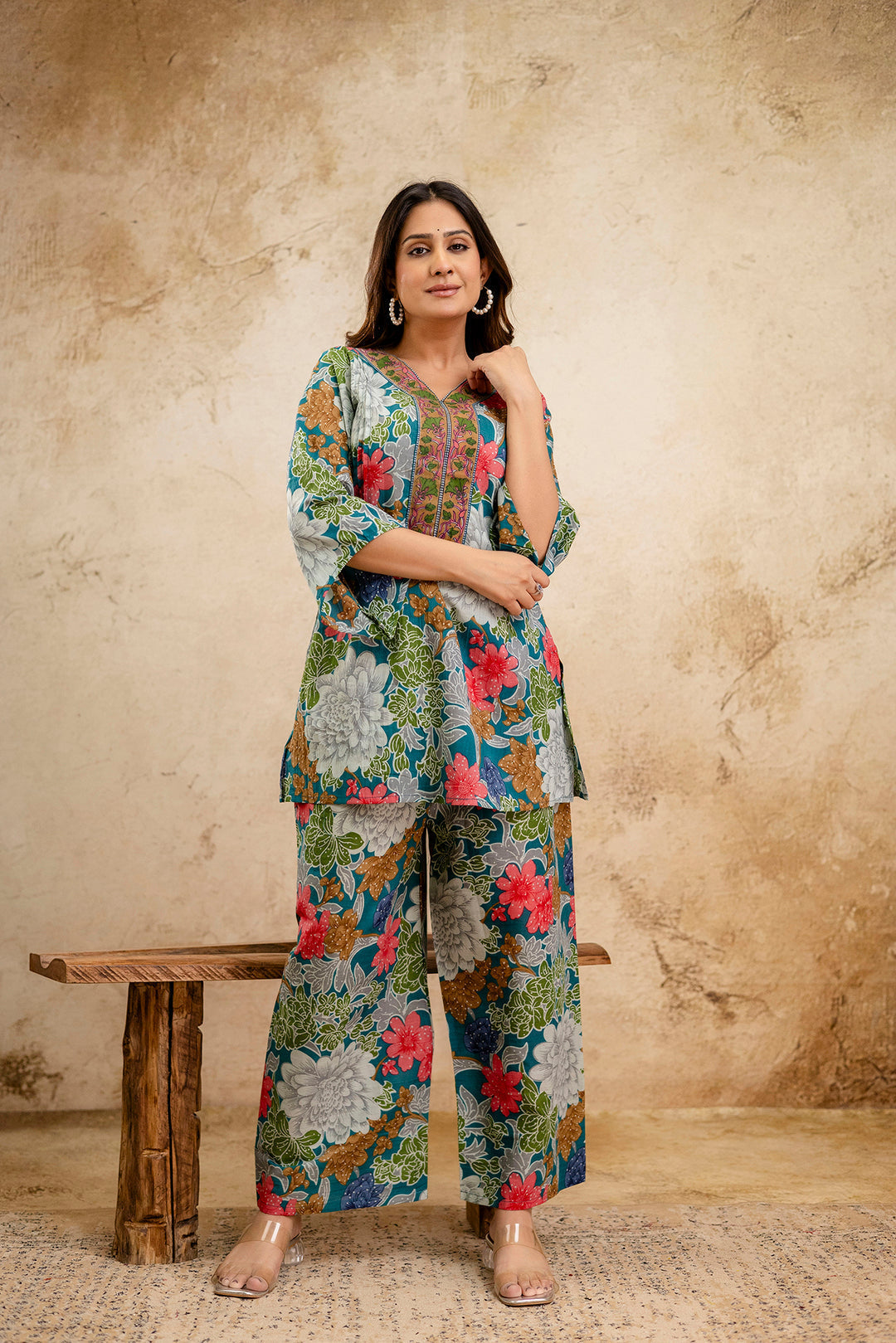 Multicolor Printed Co-Ord set for Women | LASVINI - Redefining Indian Fashion with Elegance