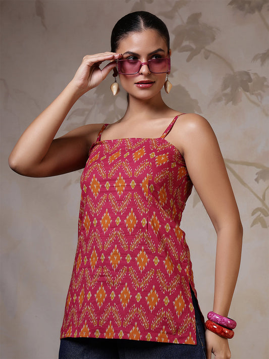 Women Multicolor Printed Straight Tunic | LASVINI - Redefining Indian Fashion with Elegance