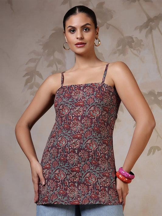 Women Multicolor Printed Straight Tunic | LASVINI - Redefining Indian Fashion with Elegance