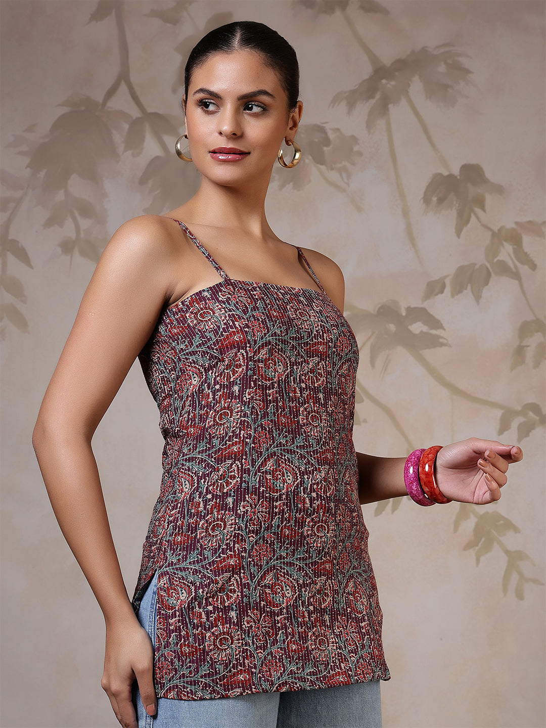 Women Multicolor Printed Straight Tunic | LASVINI - Redefining Indian Fashion with Elegance