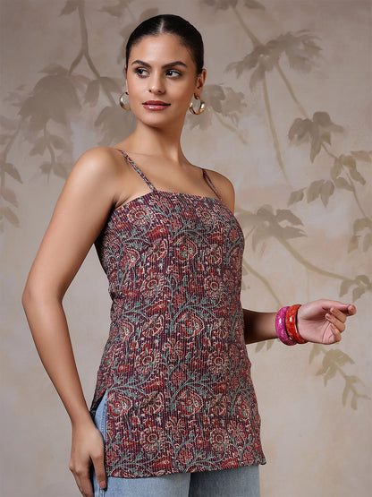 Women Multicolor Printed Straight Tunic | LASVINI - Redefining Indian Fashion with Elegance