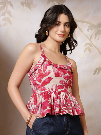 Women Multicolor Printed Top | LASVINI - Redefining Indian Fashion with Elegance