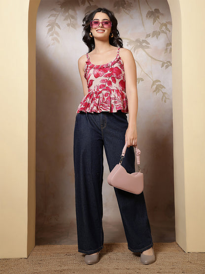Women Multicolor Printed Top | LASVINI - Redefining Indian Fashion with Elegance