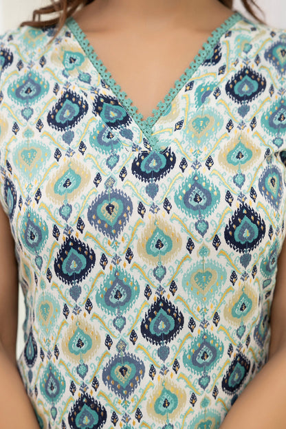 Women Multi Color Printed Straight Kurta With Trouser | LASVINI - Redefining Indian Fashion with Elegance