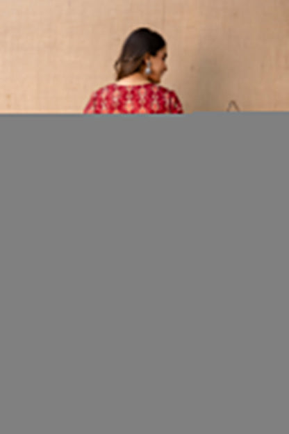 Women Maroon Printed Straight Kurta | LASVINI - Redefining Indian Fashion with Elegance