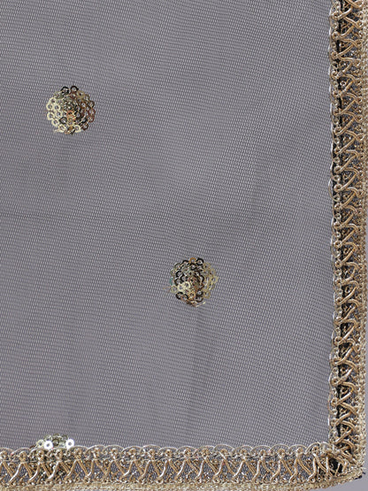 Women Black Embroidered Straight Kurta With Palazzo And Net Dupatta | LASVINI - Redefining Indian Fashion with Elegance
