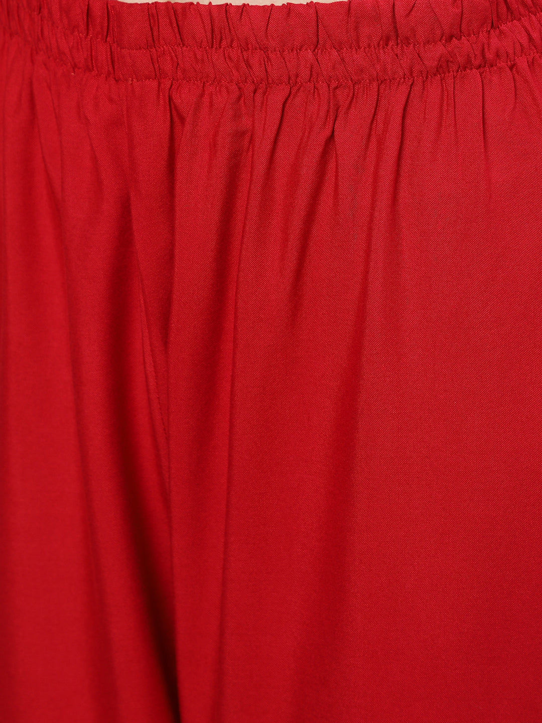 Women Red Embroidered Straight Kurta With Palazzo And Net Dupatta | LASVINI - Redefining Indian Fashion with Elegance