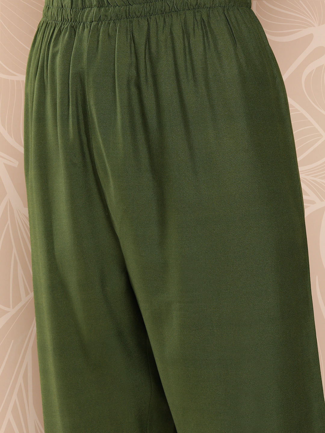 Women Green Embroidered Straight Kurta With Palazzo And Dupatta | LASVINI - Redefining Indian Fashion with Elegance