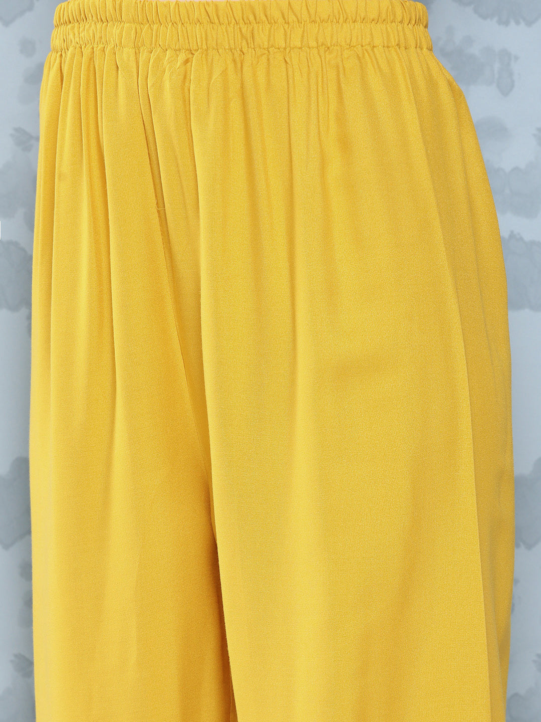 Women Yellow Embroidered Straight Kurta With Palazzo And Net Dupatta | LASVINI - Redefining Indian Fashion with Elegance