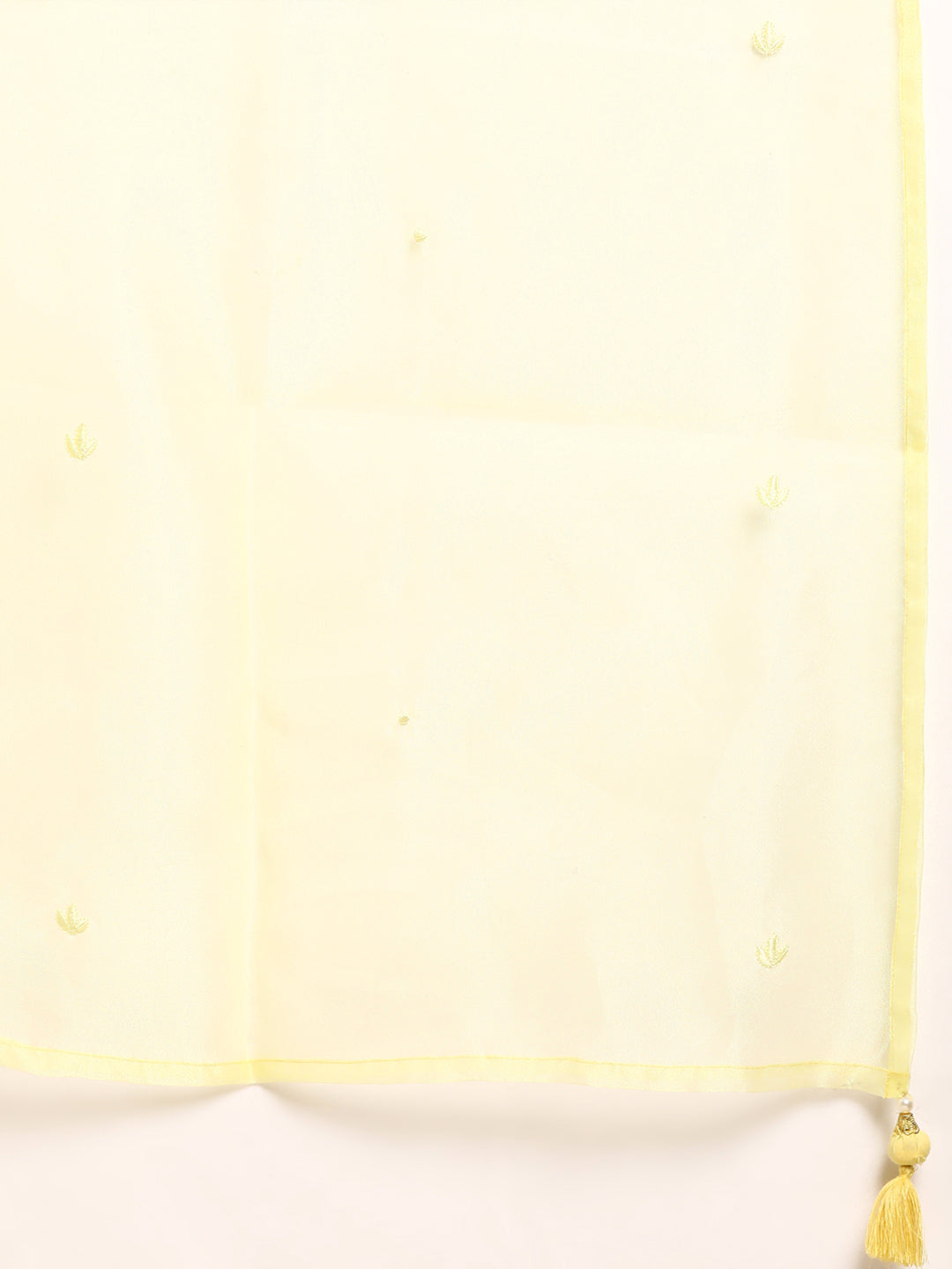 Women Yellow Lace Detailing Kurta With Trouser And Scalped Dupatta | LASVINI - Redefining Indian Fashion with Elegance