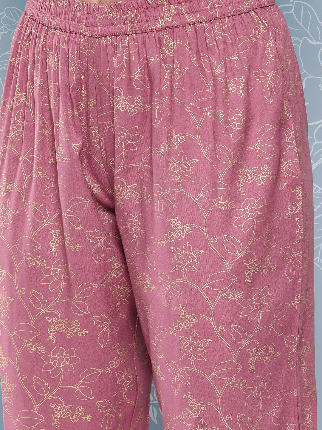 Women Mauve Embroidered Straight Kurta With Palazzo And Net Dupatta | LASVINI - Redefining Indian Fashion with Elegance