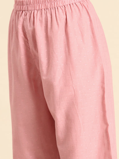 Women Mauve Lace Detailing Kurta With Trouser And Scalped Dupatta | LASVINI - Redefining Indian Fashion with Elegance