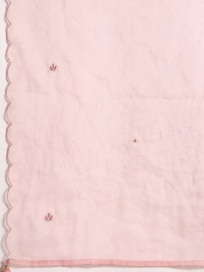 Women Mauve Lace Detailing Kurta With Trouser And Scalped Dupatta | LASVINI - Redefining Indian Fashion with Elegance