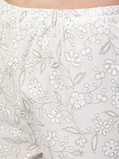 Women White Embroidered Flared Kurta With Trouser And Dupatta | LASVINI - Redefining Indian Fashion with Elegance