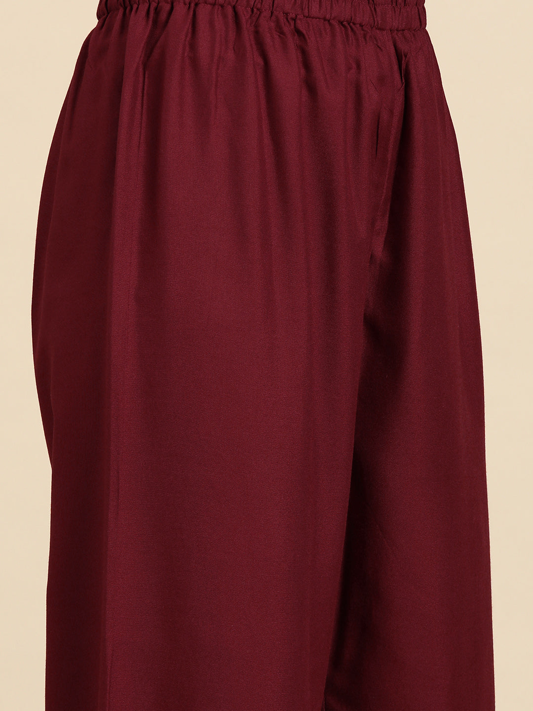 Women Maroon Embroidered Straight Kurta With Palazzo And Net Dupatta | LASVINI - Redefining Indian Fashion with Elegance