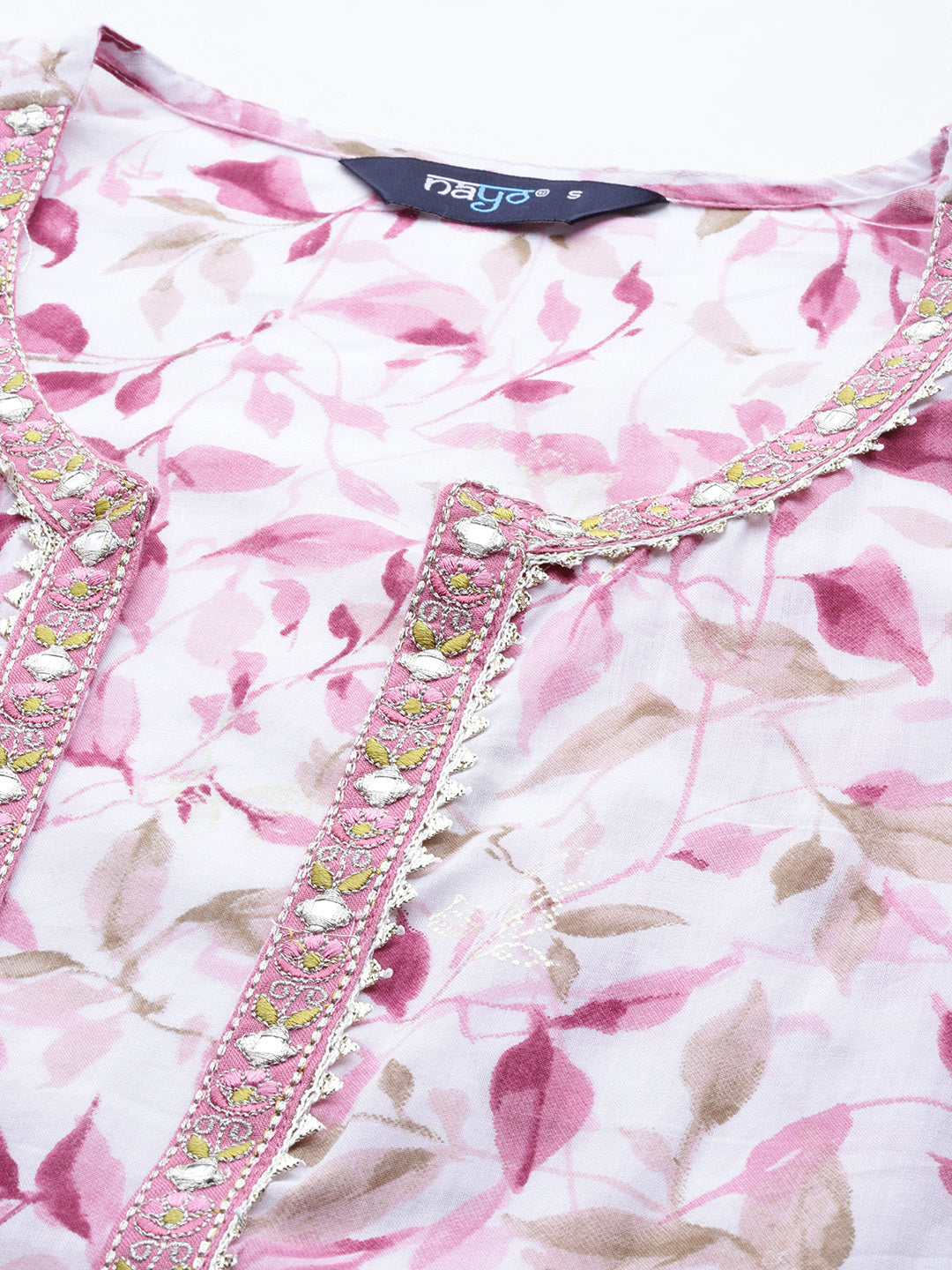 Women Pink Embroidered Flared Dress With Printed Jacket | LASVINI - Redefining Indian Fashion with Elegance