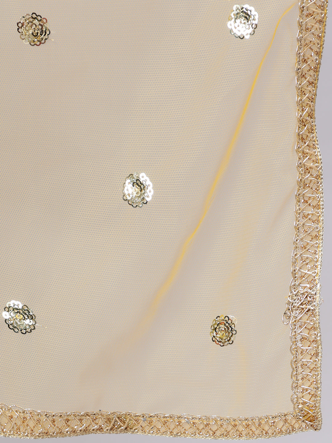 Women Yellow Embroidered Flared Dress With Scalloped Dupatta | LASVINI - Redefining Indian Fashion with Elegance