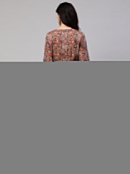 Women Multi Printed Flared Maternity Dress | LASVINI - Redefining Indian Fashion with Elegance