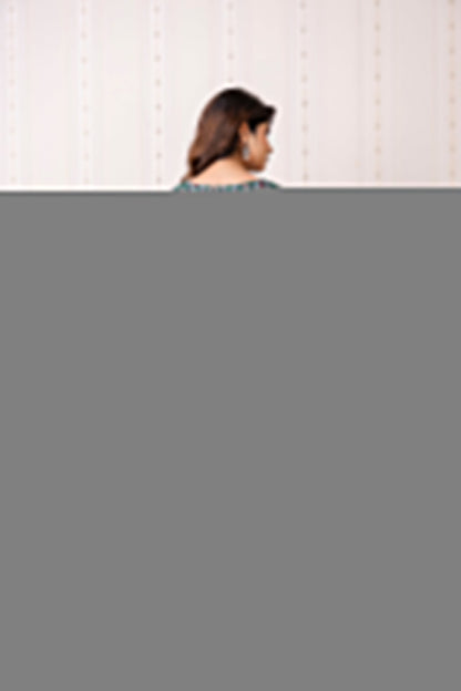 Green Printed Maternity Dress For Women | LASVINI - Redefining Indian Fashion with Elegance